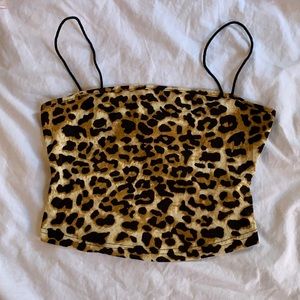 Cheetah pattern crop top